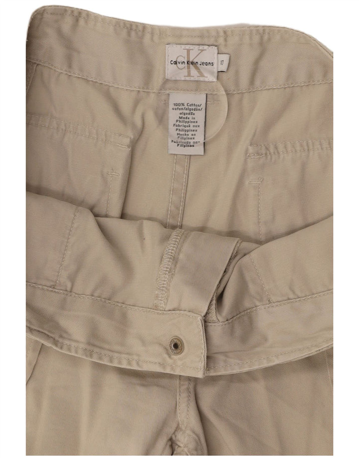 Shorts feminino CALVIN KLEIN EUA 10 médio W27 algodão verde