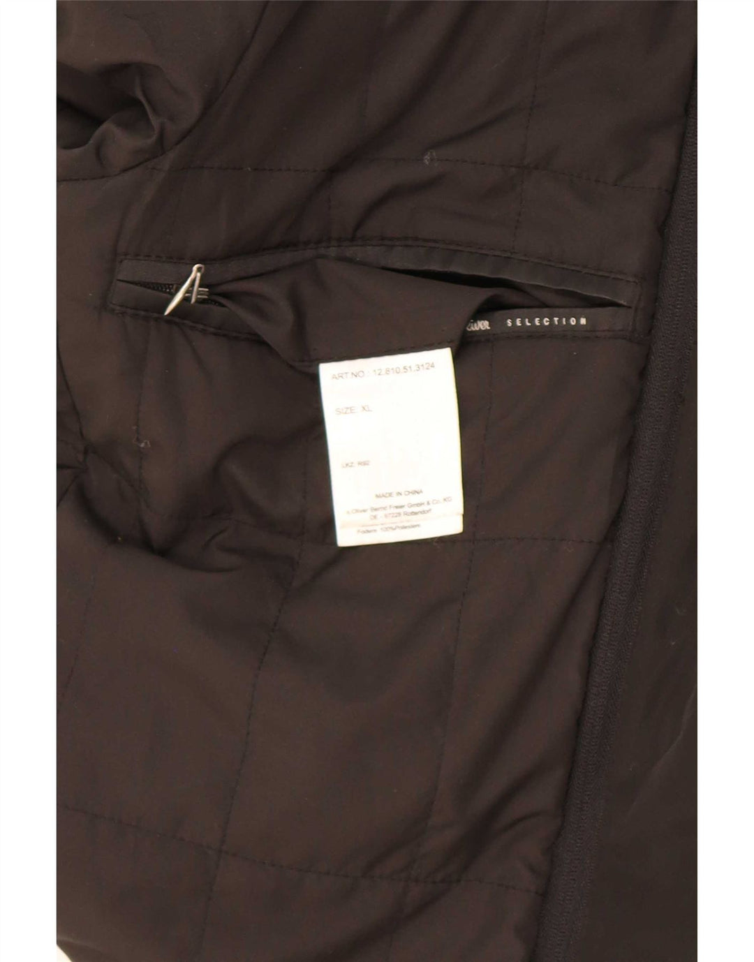 Jaqueta utilitária masculina S.Oliver UK 42 XL lã preta