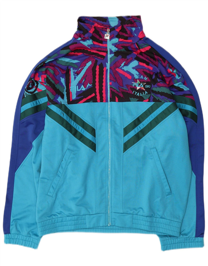Fila Mens Full Tracksuit Médio Azul Colourblock Poliéster