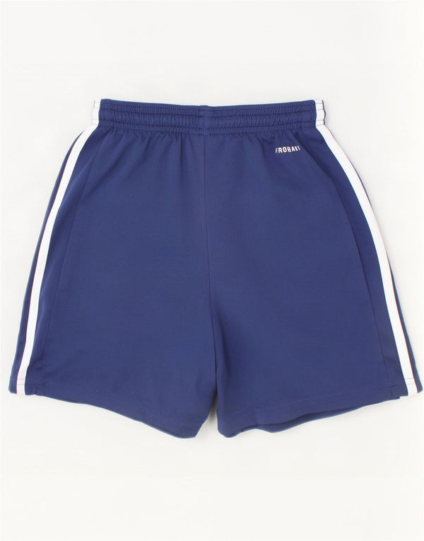 Shorts esportivos Adidas Aeroready para meninos 9-10 anos azul marinho poliéster