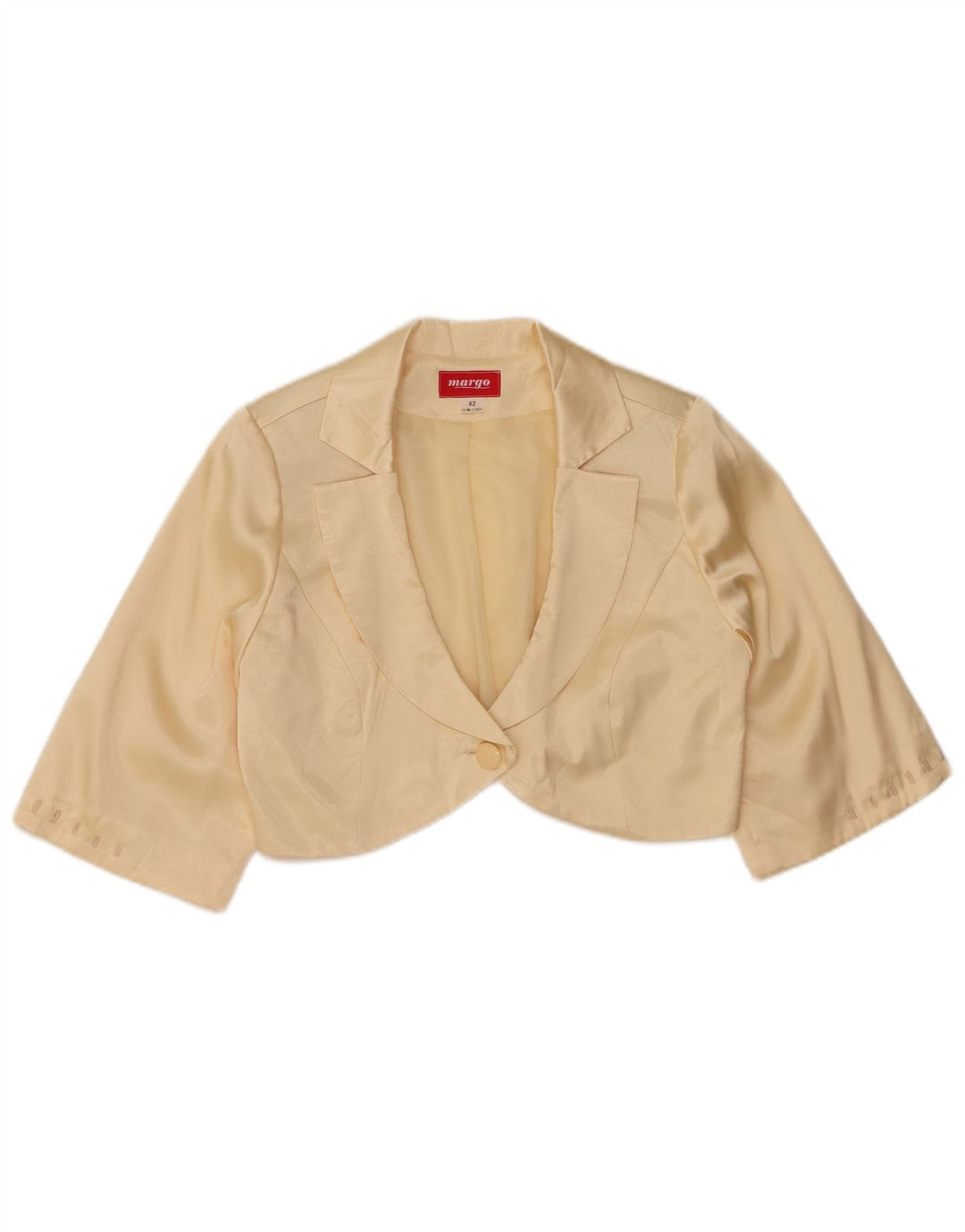 Bolero feminino vintage manga 1/2 IT 42 médio off white