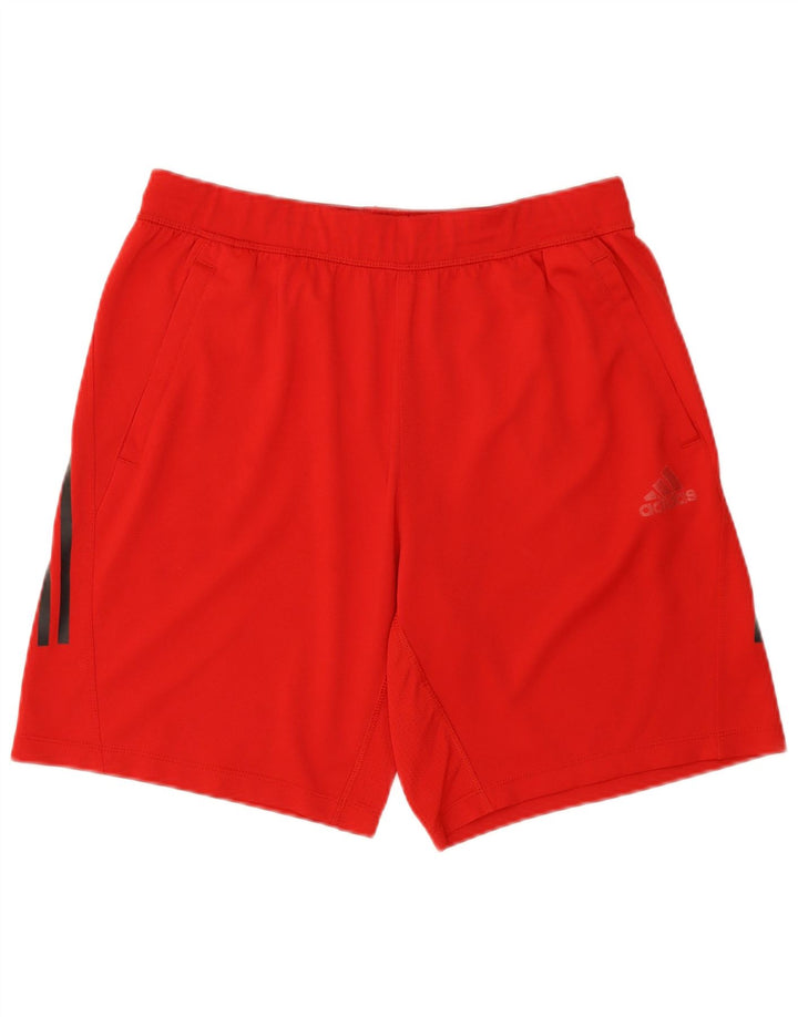 Adidas Mens Aeroready Sport Shorts Grande Poliéster Vermelho