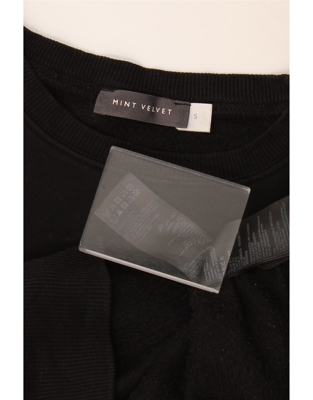 Suéter feminino MINT VELVET Longline oversized com capuz Reino Unido 10 pequeno preto