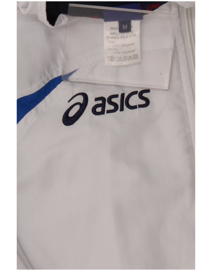 ASICS Mens Treino Top Jacket Médio Branco Colourblock Poliéster