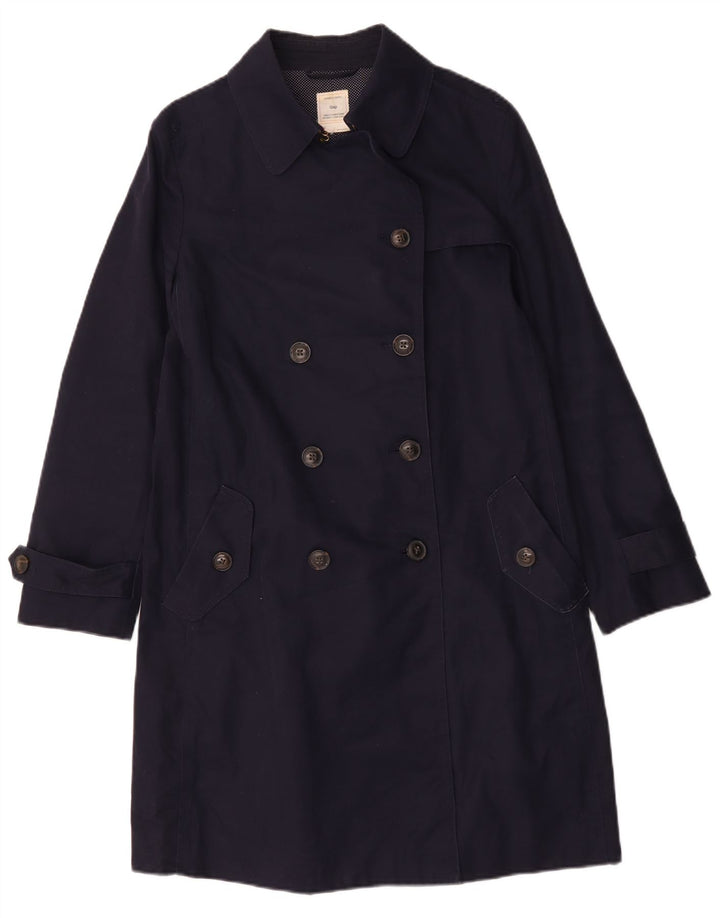 Gap Womens Trench Coat UK 14 Médio Azul Marinho