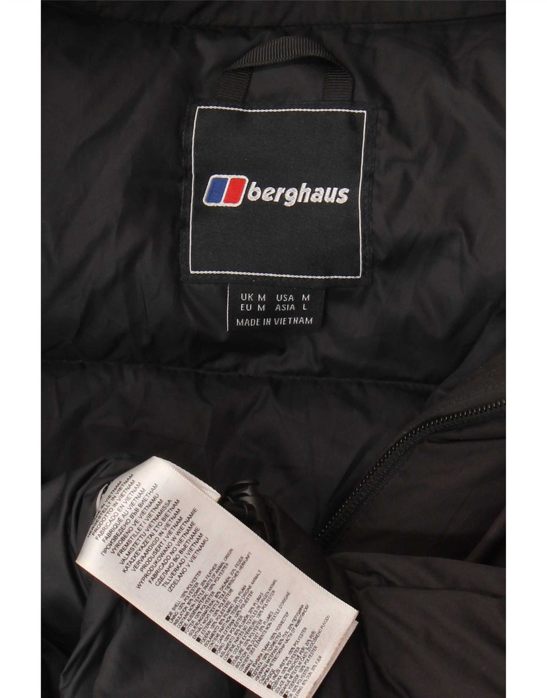 Colete acolchoado masculino Berghaus UK 38 poliéster preto médio