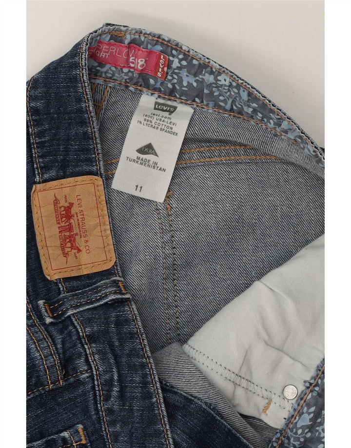 LEVI'S Bermuda jeans feminina 518 US 11 grande W32 algodão azul