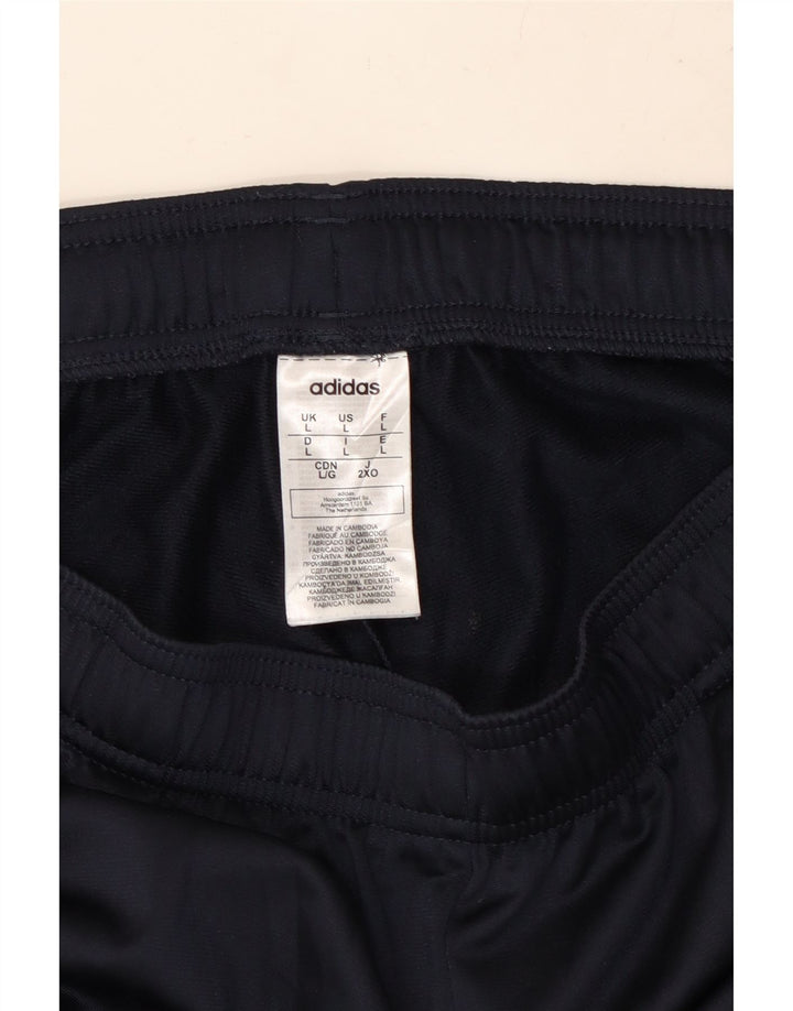 Calças de treino masculinas ADIDAS joggers grandes poliéster azul marinho