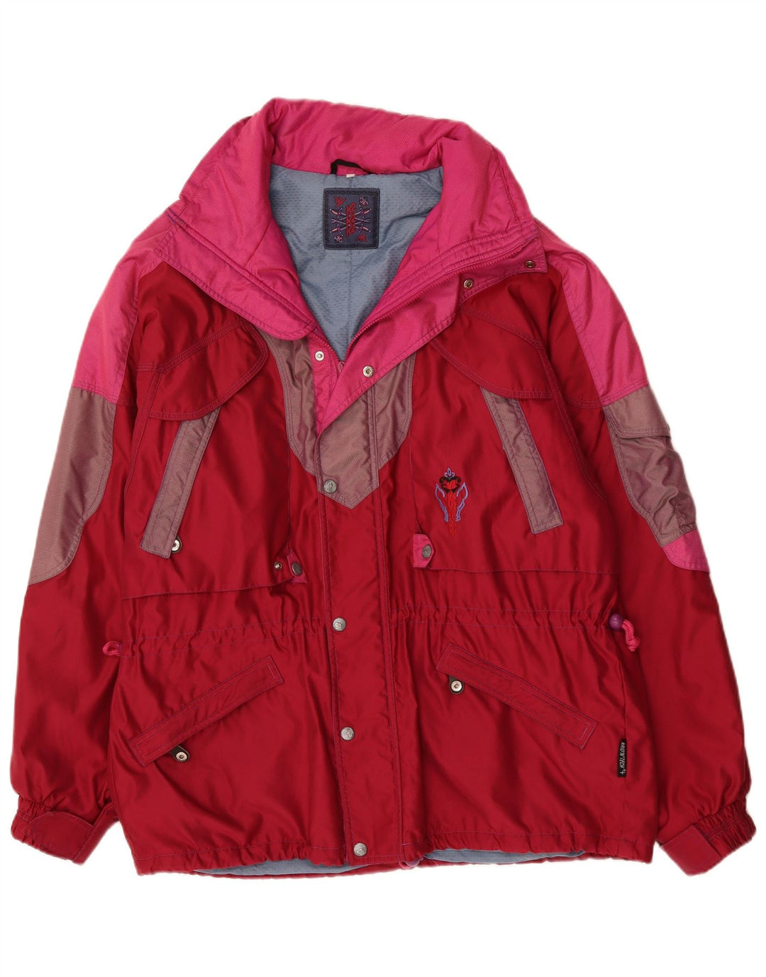 Jaqueta de esqui masculina VINTAGE UK 44 2XL vermelho colorblock
