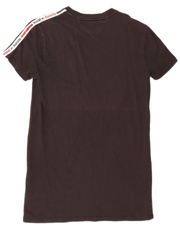 Vestido feminino Tommy Hilfiger com camiseta gráfica UK 12 médio preto colorblock