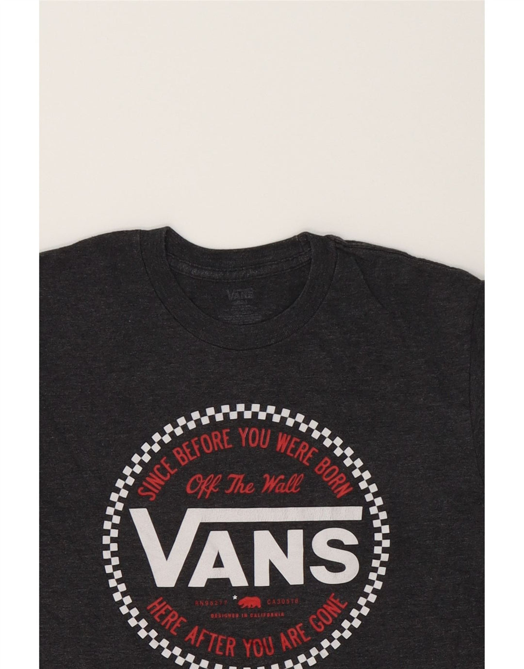 VANS Mens Graphic T-Shirt Top Small Grey Vintage Vans and Second-Hand Vans from Messina Hembry 