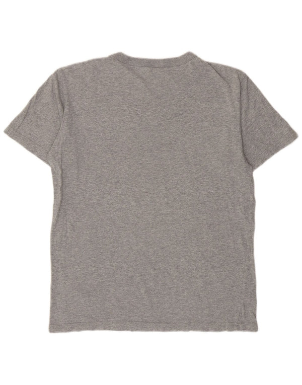 Camiseta masculina estampada Champion grande cinza manchado