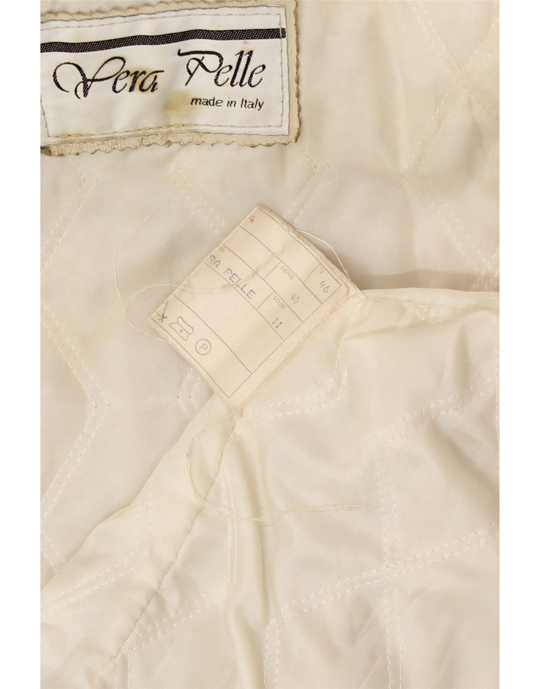 Jaqueta de couro com capuz feminino vintage IT 46 couro bege grande