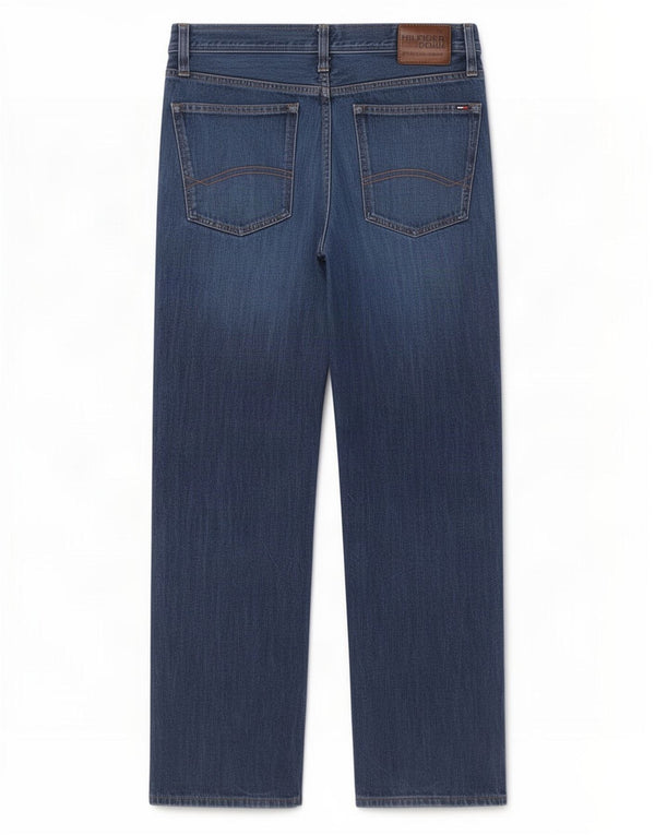 Jeans retos masculinos Tommy Hilfiger W34 L30 algodão azul