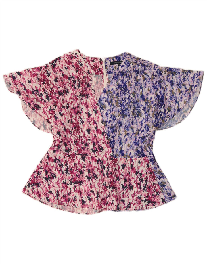 Blusa feminina French Connection Top UK 12 Médio Multicolorido