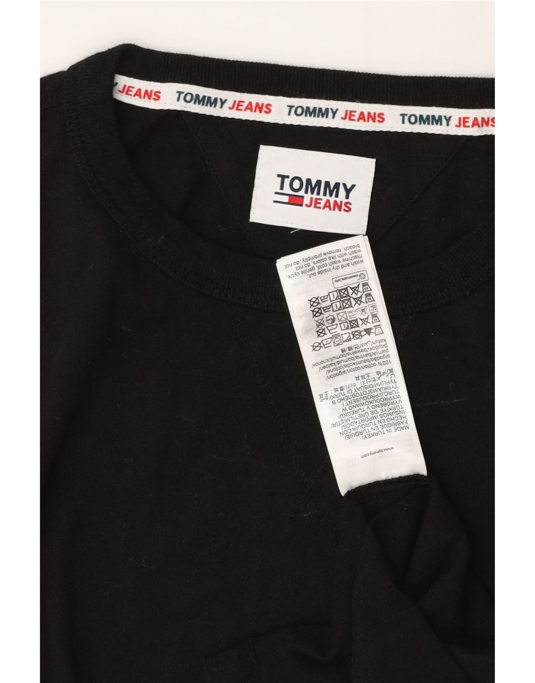 Camiseta masculina Tommy Hilfiger Top médio algodão preto