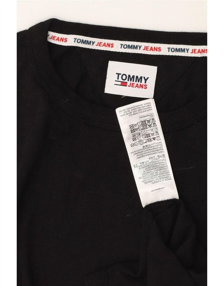 Camiseta masculina Tommy Hilfiger Top médio algodão preto