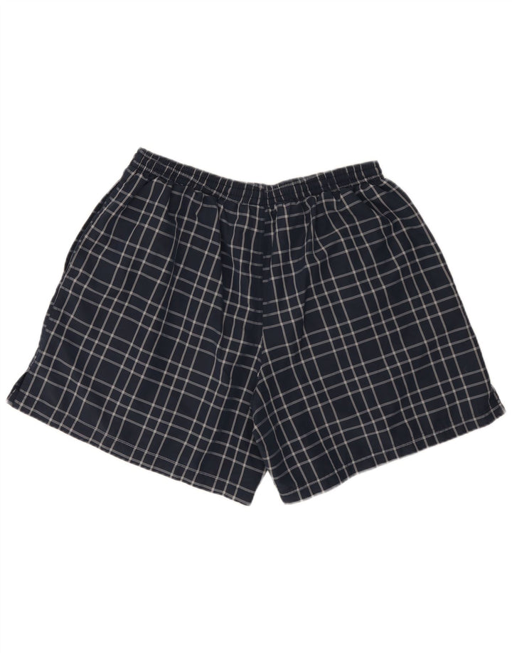 Shorts de natação masculino Umbro 2XL poliéster xadrez azul marinho
