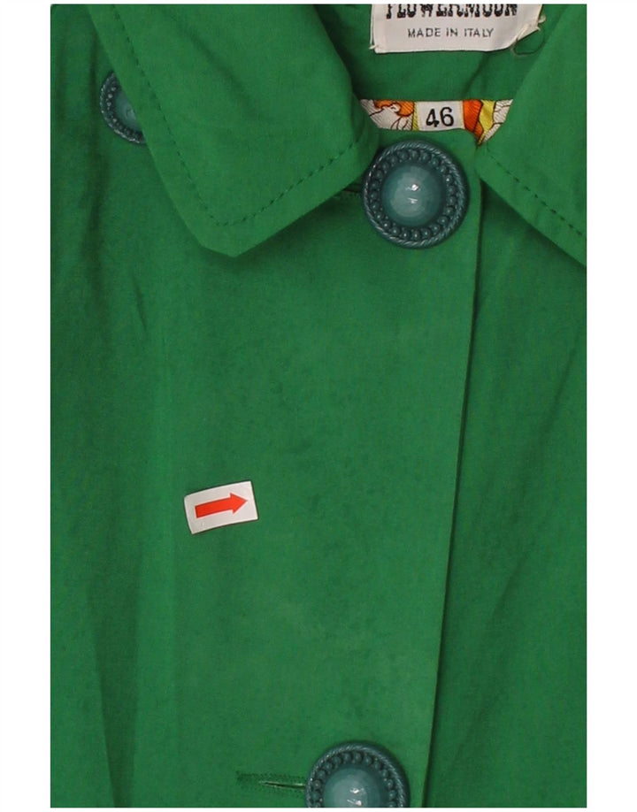 Sobretudo feminino VINTAGE oversized EU 46 XL viscose verde