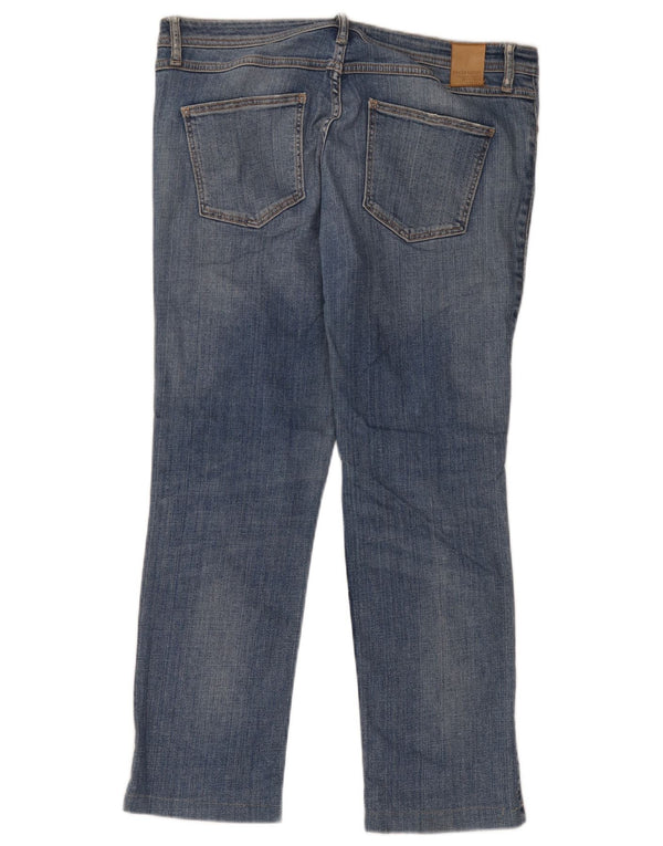 Calça jeans reta feminina Zara EU 42 grande W32 L26 azul