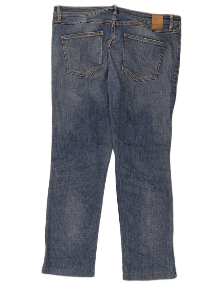 Calça jeans reta feminina Zara EU 42 grande W32 L26 azul
