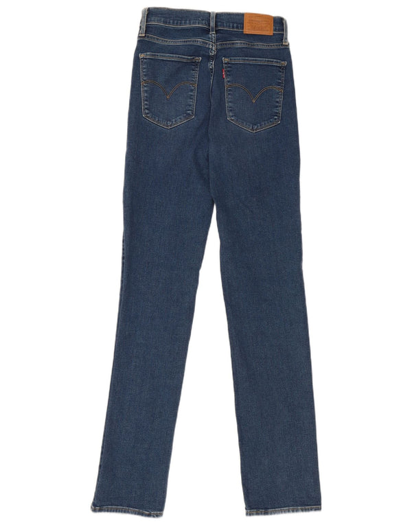 Calça jeans feminina Levi's 724 High Rise Straight W26 L32 azul algodão