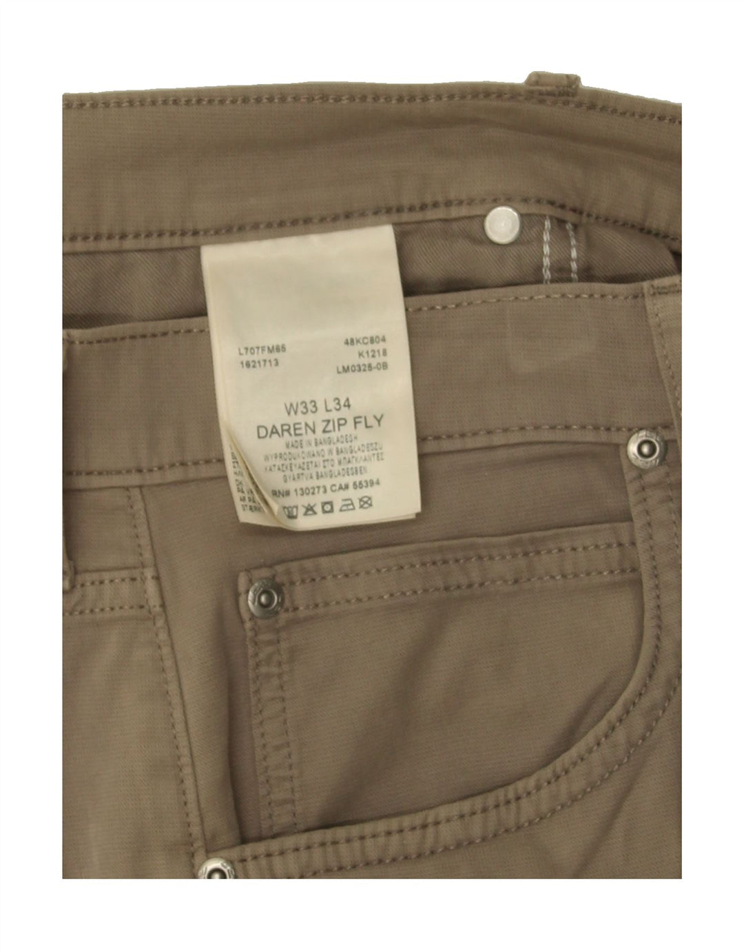 LEE Mens Straight Casual Trousers W33 L34 Beige Cotton Vintage Lee and Second-Hand Lee from Messina Hembry 