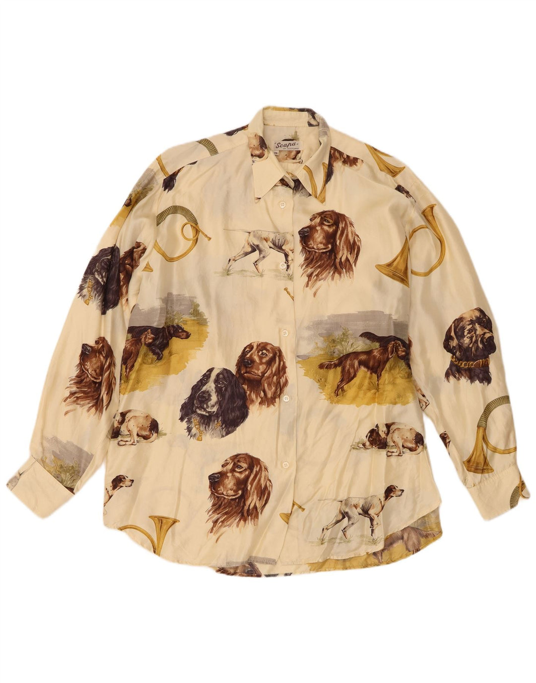 Scapa blusa feminina oversized UE 38 médio off white estampa animal