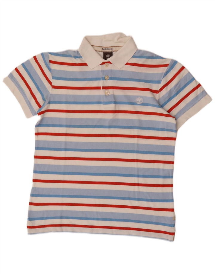 Camisa polo masculina Timberland Regular Fit média listrada multicolorida