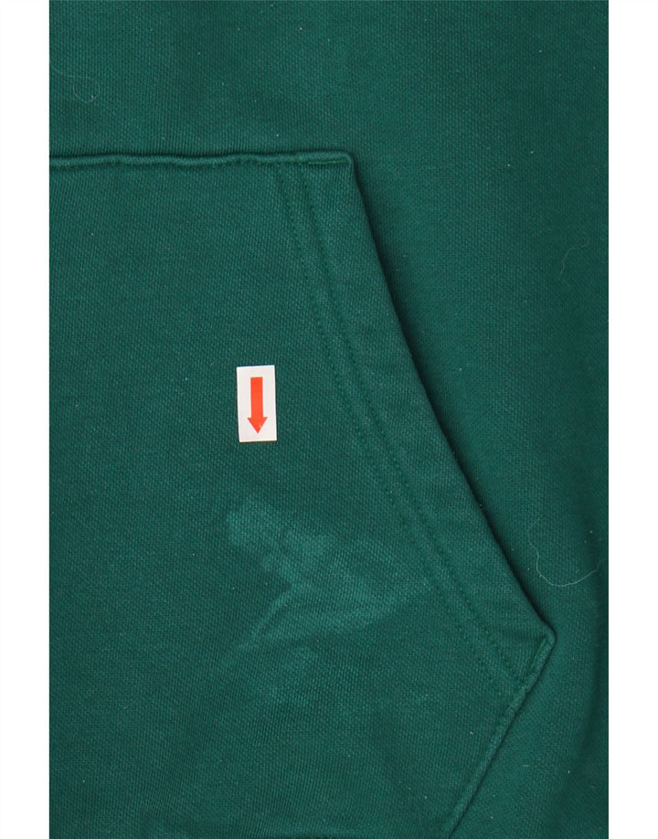 TOMMY JEANS Suéter com capuz gráfico masculino grande algodão verde