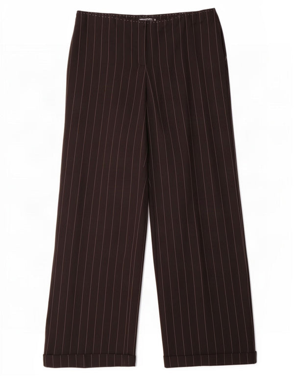 Calça feminina casual de cintura alta Penny Black UK 14 grande W34 L32 listrada