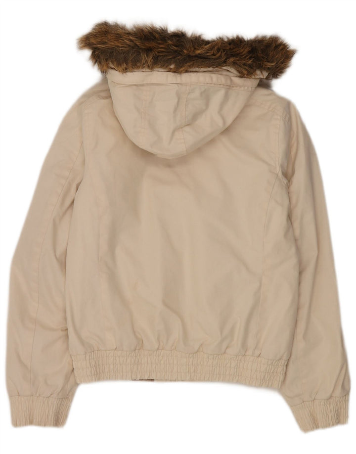 Puma Jaqueta Bomber Feminina Com Capuz UK 6 XS Off White