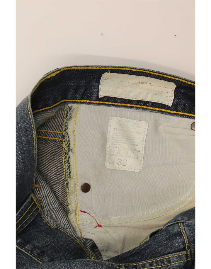 Dondup Jeans Slim Feminino W33 L33 Azul Marinho Algodão