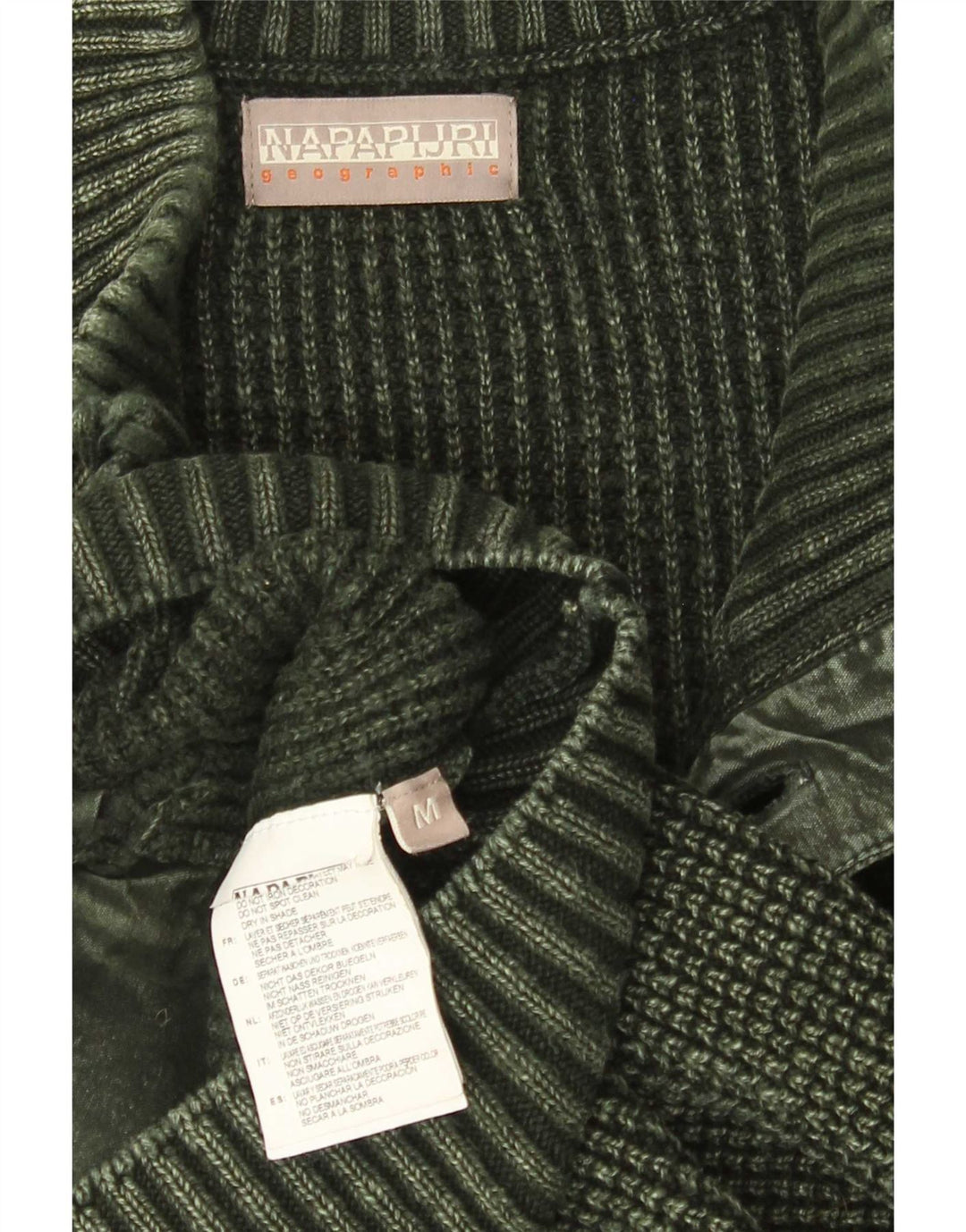 Suéter Napapijri masculino Geographic Cardigan verde médio