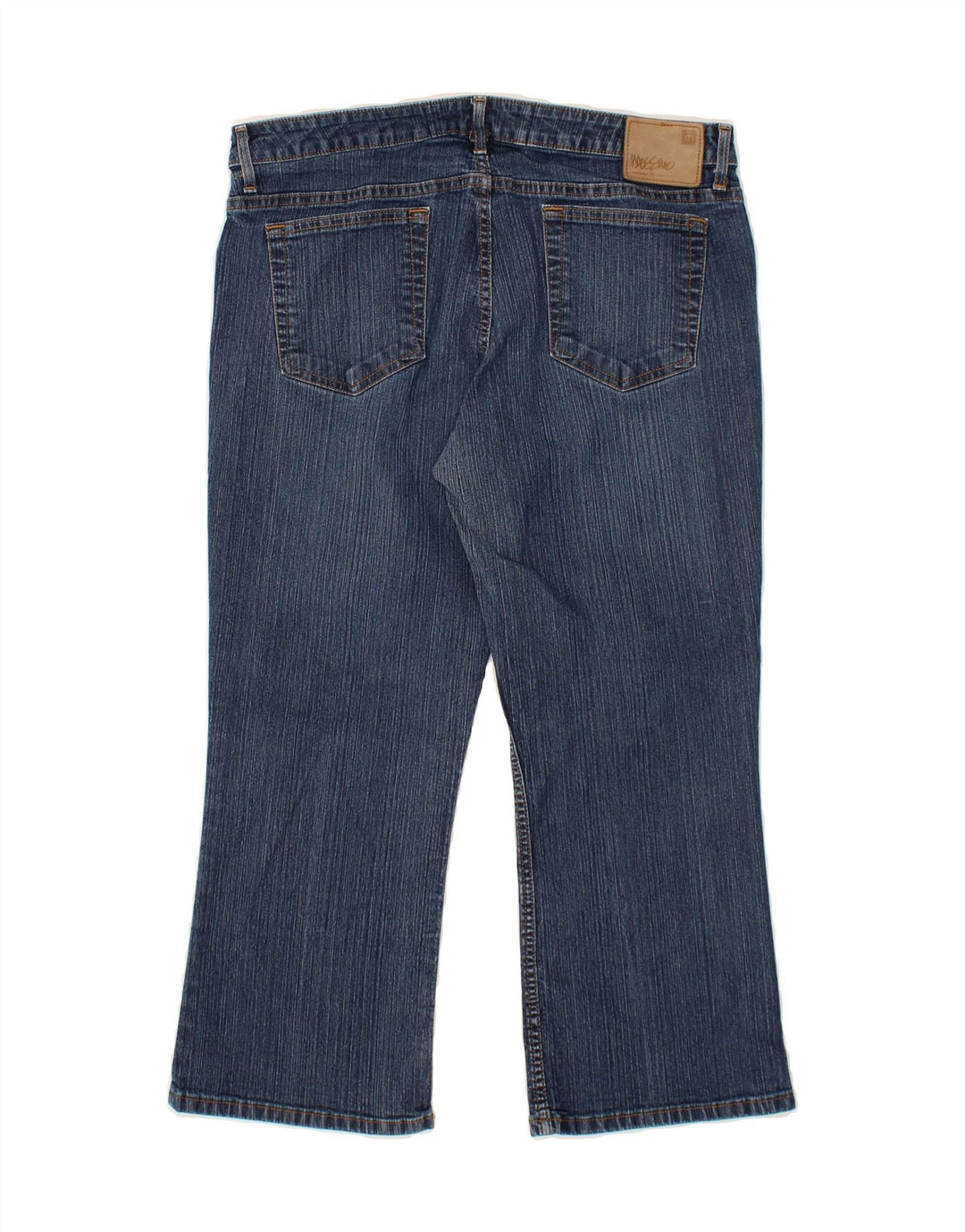 MOSSIMO Womens Crop Bootcut Jeans W34 L24 Navy Blue Vintage Mossimo and Second-Hand Mossimo from Messina Hembry 
