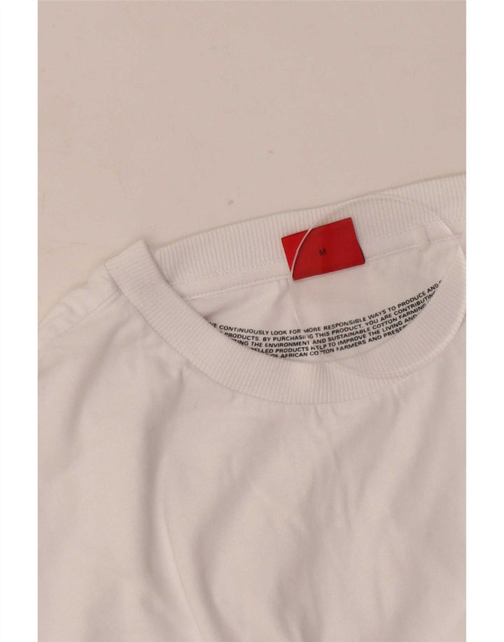 Camiseta gráfica masculina Hugo Boss Top médio branco
