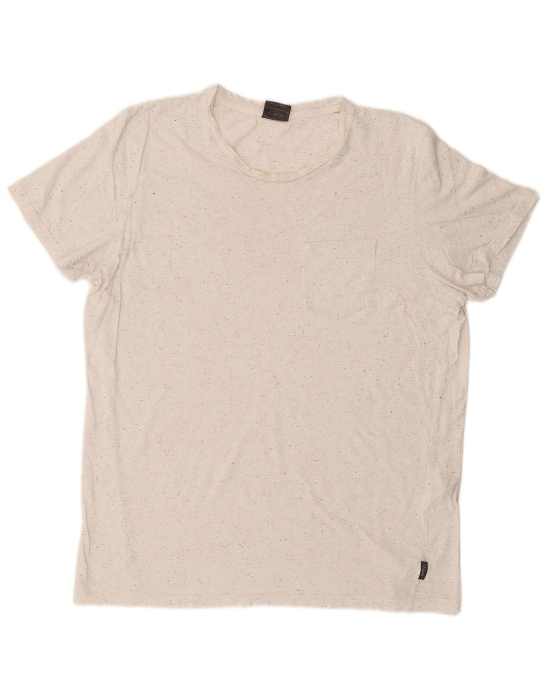 Camiseta masculina Jack & Jones grande algodão manchado branco