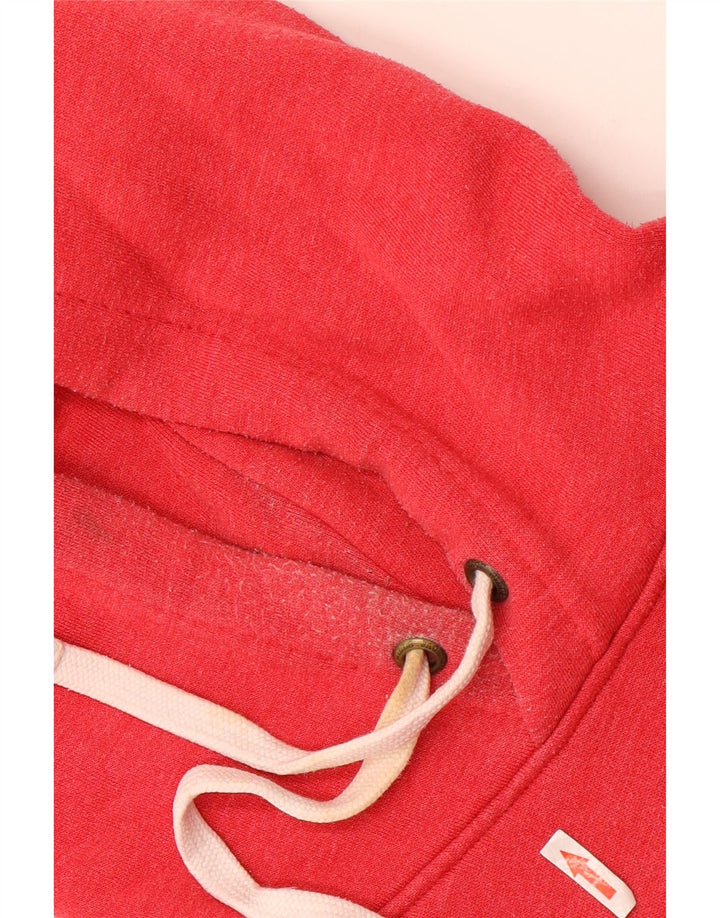 JACK WILLS Suéter masculino com capuz gráfico médio algodão vermelho