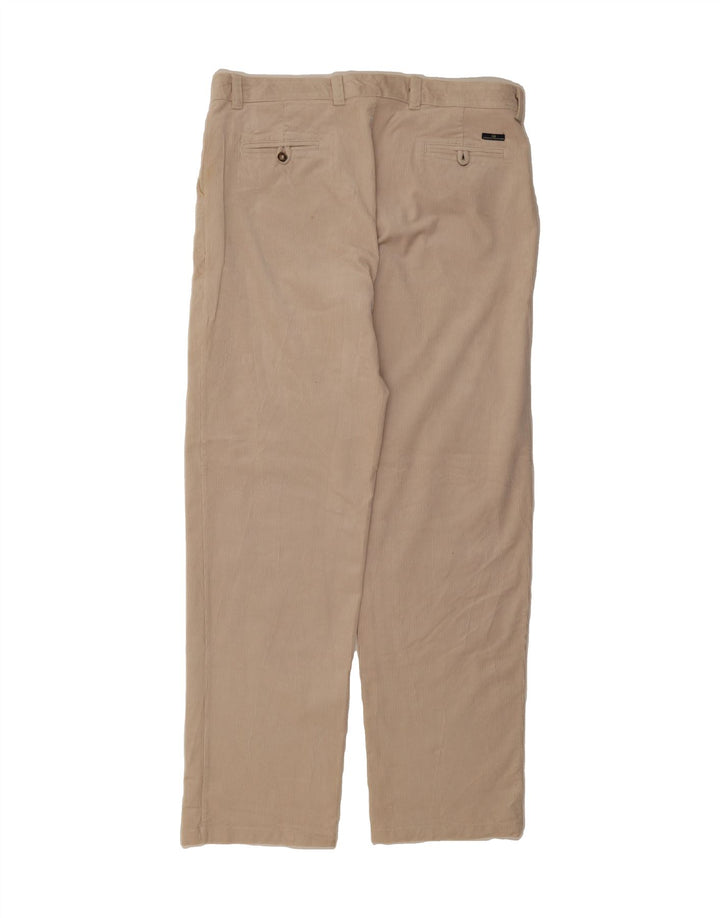 SERGIO TACCHINI Mens Straight Corduroy Trousers W40 L35 Beige Cotton Vintage Sergio Tacchini and Second-Hand Sergio Tacchini from Messina Hembry 