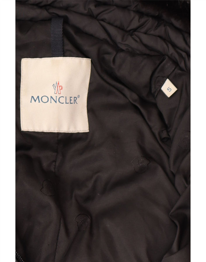 Casaco acolchoado feminino MONCLER tamanho 5 2XL poliéster preto inverno