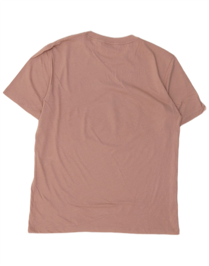 Camiseta gráfica masculina HUGO BOSS Top grande algodão rosa