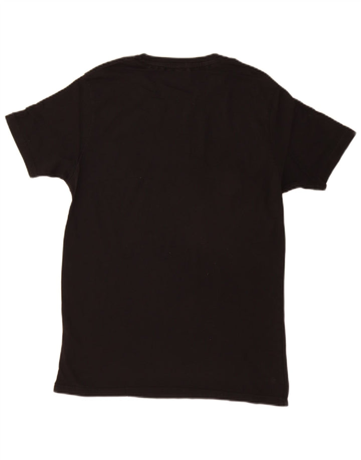 Camiseta gráfica masculina Alpha Industries Top pequeno algodão preto