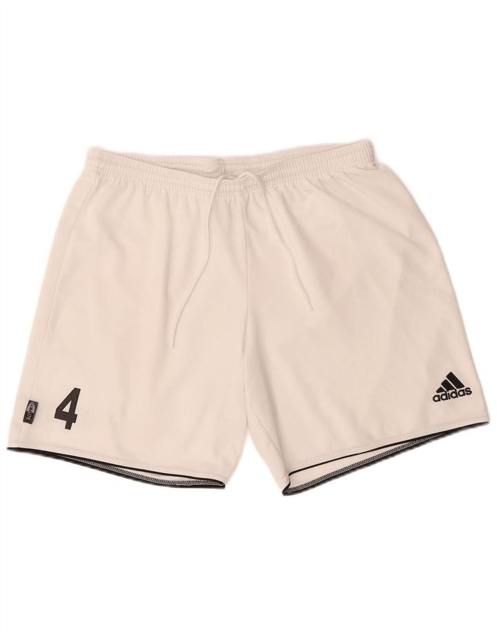 Adidas Mens Climalite Graphic Sport Shorts Grande Poliéster Branco