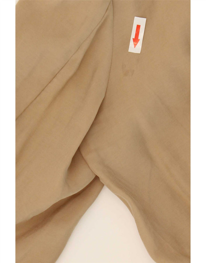 Zara Womens Open Waterfall Jacket UK 14 Médio Bege Modal