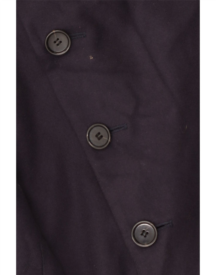 Trench Coat Masculino French Connection Reino Unido 38 Lã Virgem Azul Marinho Médio