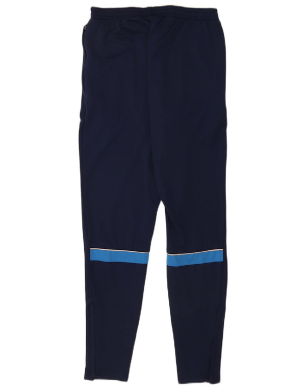 Calça de treino masculina Nike Dri Fit pequena azul marinho colorblock poliéster