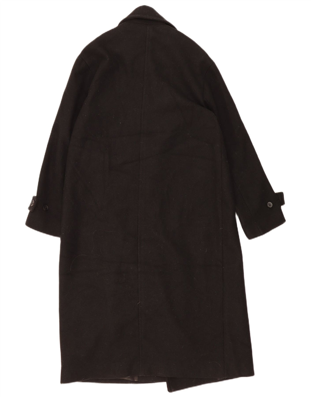 Casaco feminino oversized com peito duplo Zara UK 6 XS preto poliéster