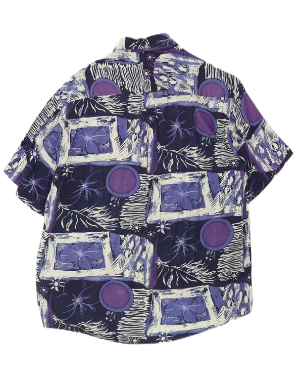 Camisa masculina de manga curta Rob Roy XL patchwork multicolorido rayon