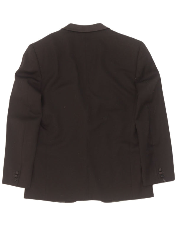 Jaqueta blazer masculina Roberta di Camerino com 1 botão IT 52 XL lã preta