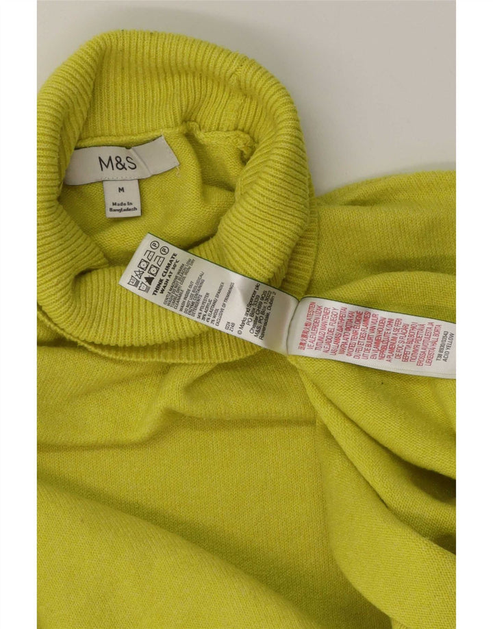 Suéter masculino Marks & Spencer com gola redonda em poliéster verde médio